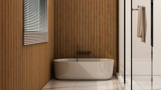 Wandpanelen in de badkamer